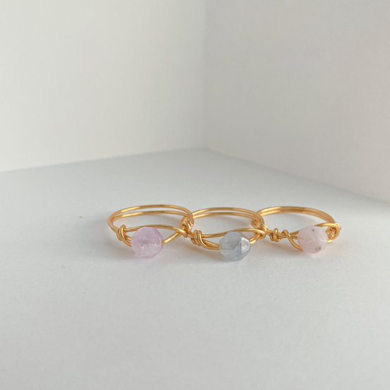 Wrapped Rings Small Quartz