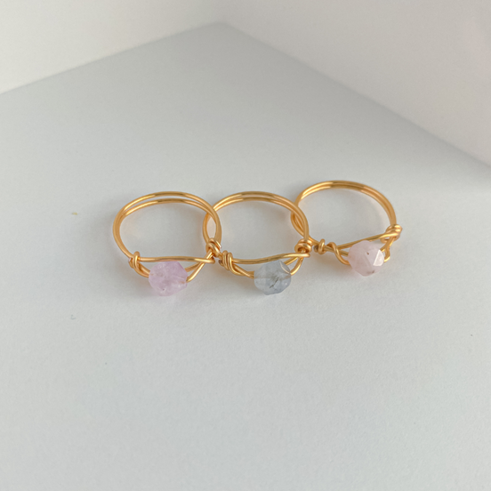 Wrapped Rings Small Quartz