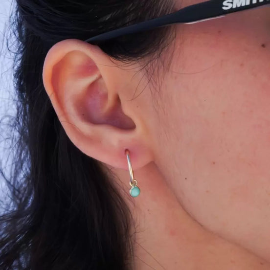Amazonite Hoop Earrings