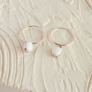 Coral Hoop Earrings