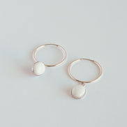 Coral Hoop Earrings
