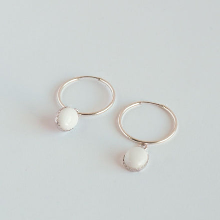Coral Hoop Earrings