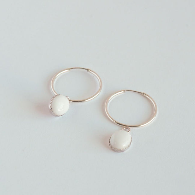 Coral Hoop Earrings