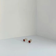 Garnet Stud Earrings