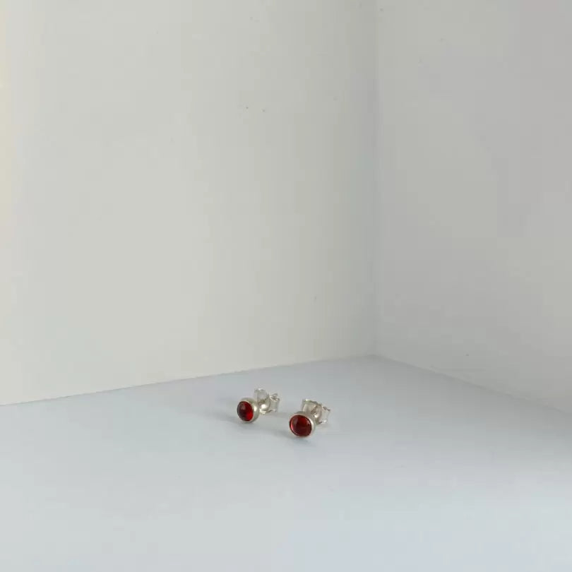 Garnet Stud Earrings