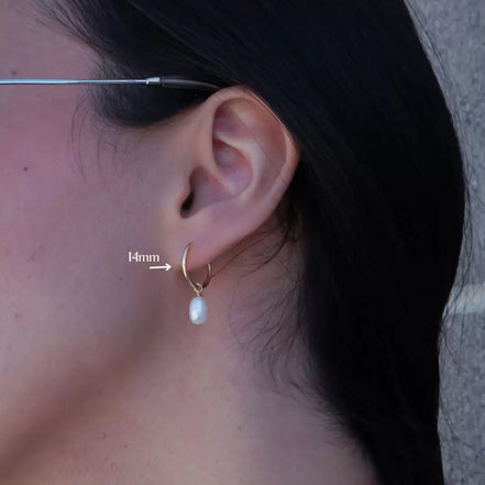 Opal & Pearl Hoop Earrings