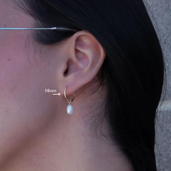 Opal & Pearl Hoop Earrings