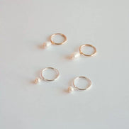 Opal & Pearl Hoop Earrings