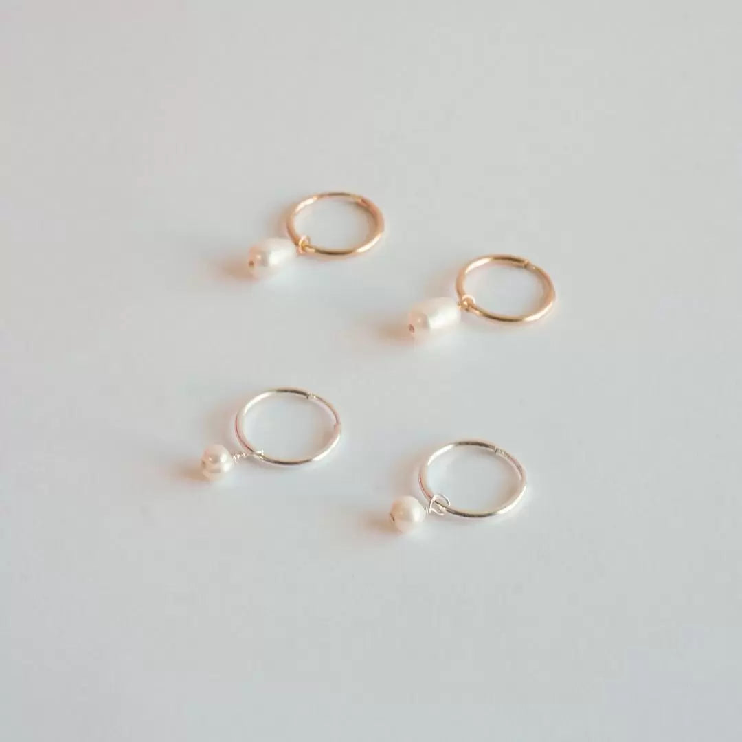 Opal & Pearl Hoop Earrings