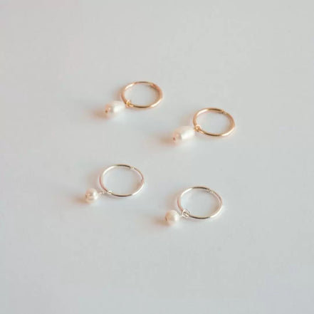 Opal & Pearl Hoop Earrings