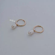 Opal & Pearl Hoop Earrings