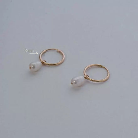 Opal & Pearl Hoop Earrings