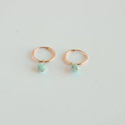 Larimar Hoop Earrings