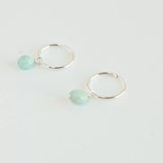 Larimar Hoop Earrings