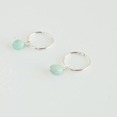 Larimar Hoop Earrings