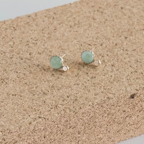 Larimar J Post Earrings