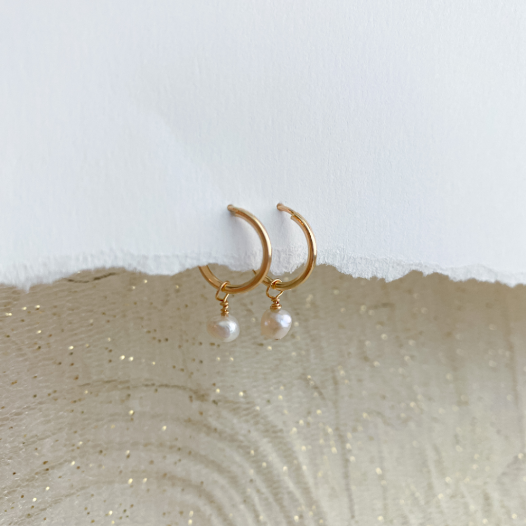 Opal & Pearl Hoop Earrings