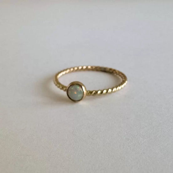 Twisted Opal Ring