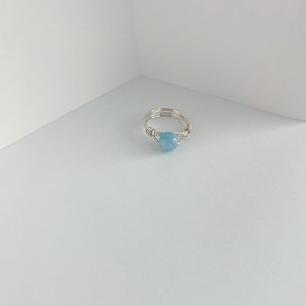 Wrapped Aquamarine Rings