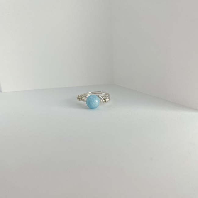 Wrapped Aquamarine Rings
