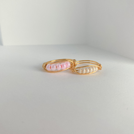 Wrapped c-zech glass rings