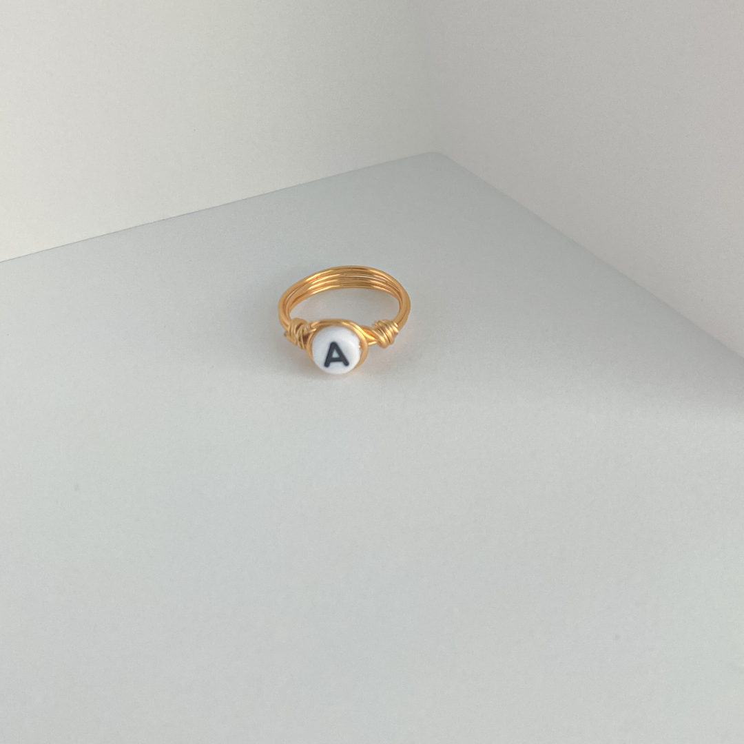 Wrapped Letter Rings