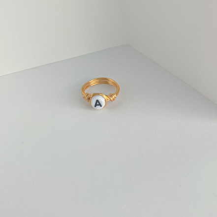 Wrapped Letter Rings