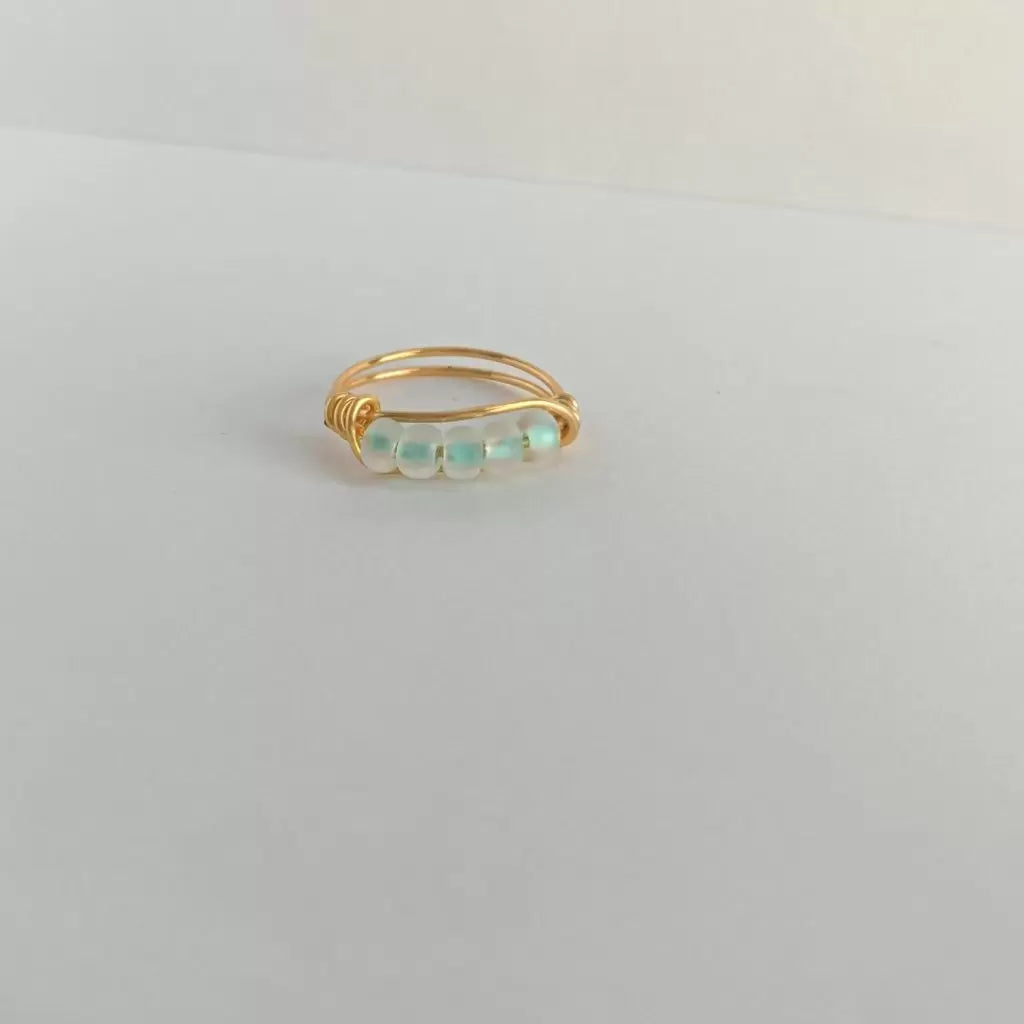 Wrapped c-zech glass rings