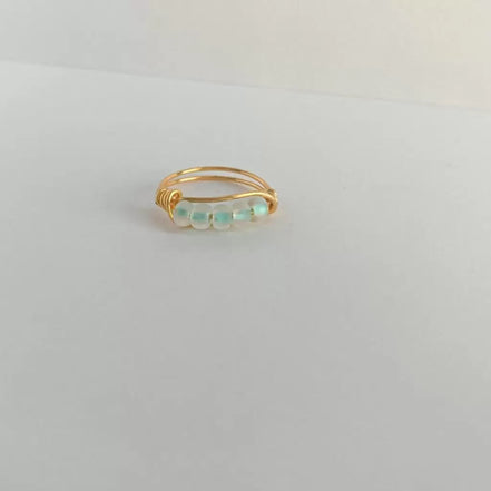 Wrapped c-zech glass rings