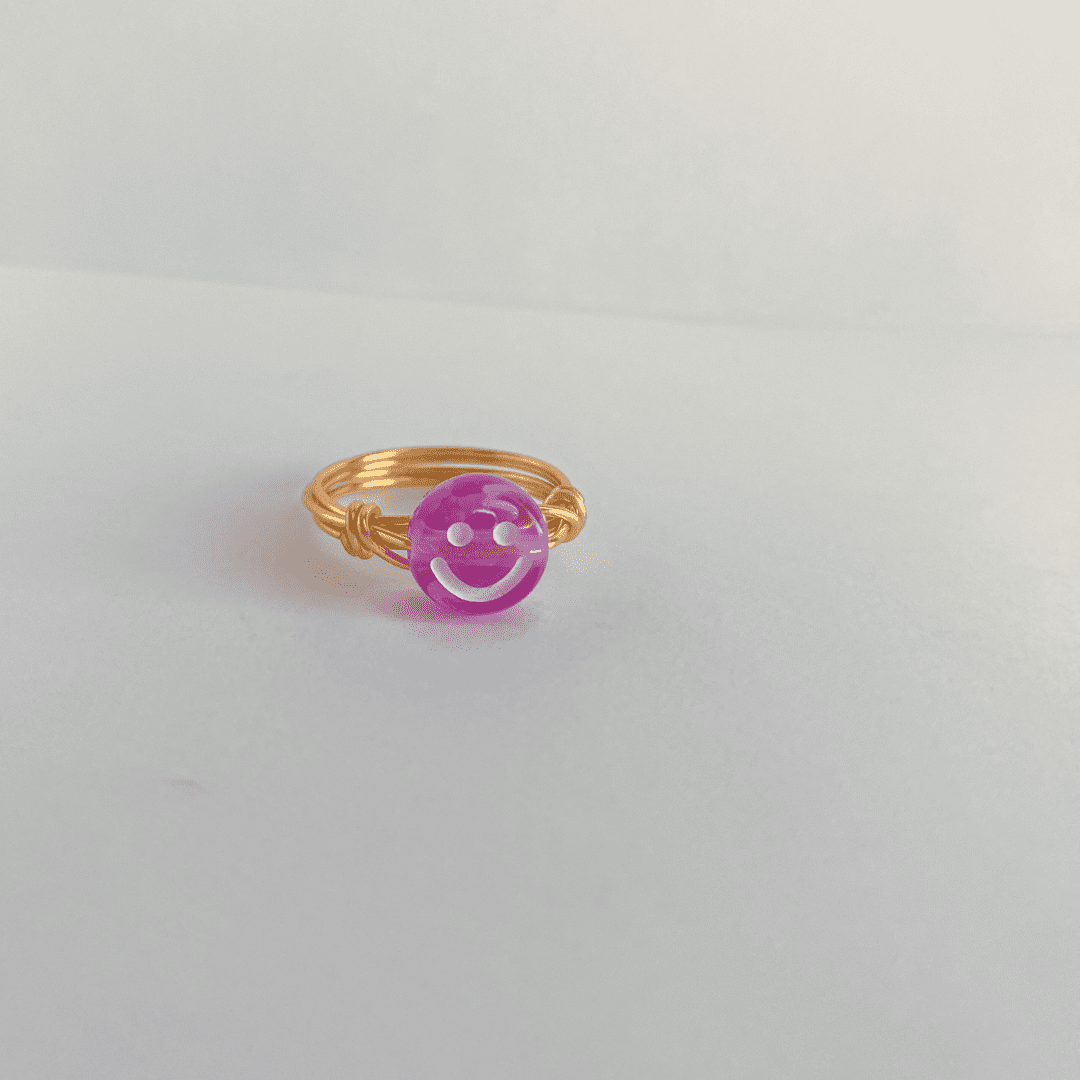 Wrapped Happy Face Rings