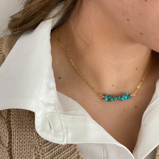 Turquoise Bar Necklace