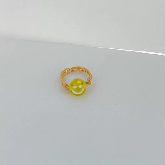 Wrapped Happy Face Rings